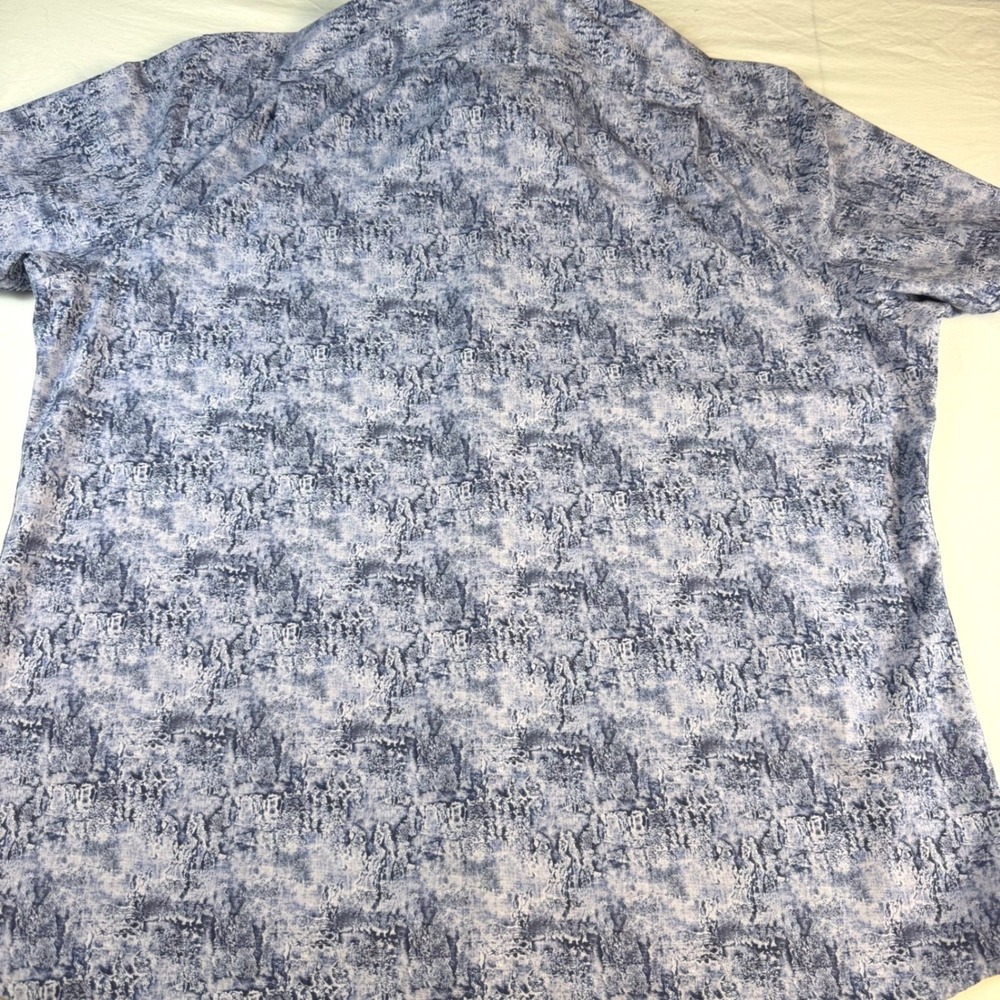 7 Diamonds Button Down Shirt Mens XXL Blue 4-Way Stretch Short Sleeve EUC - Picture 9 of 11